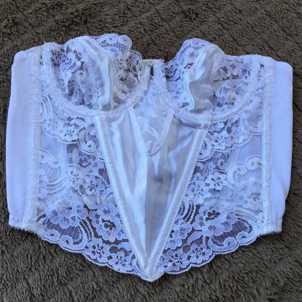 Vintage Christian Dior Lace Corset Bustier Size 34B